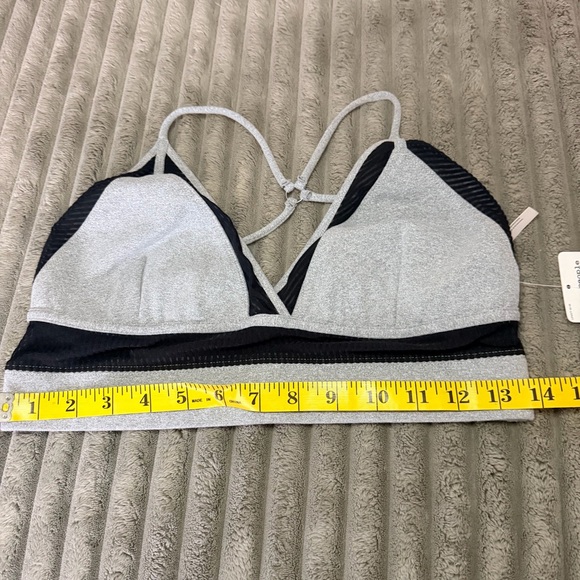 Free People Movement Celeste Sports Bra Grey Black Mesh | Size M | NWT - Picture 4 of 9